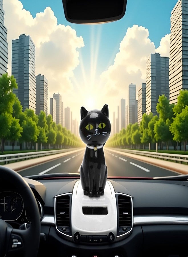 Tustao Solar Cat Dancing Cat Figure Car Ornament,Dancing Ornaments Solar Powered Car Dashboard Interior Decoration Desktop Decor Gift Window Party Car Desk Home - Image 4